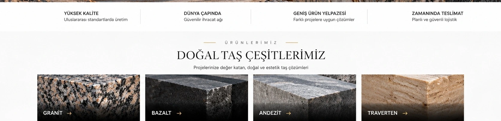 Demirkır Export kalite ve doğal taş ürünleri